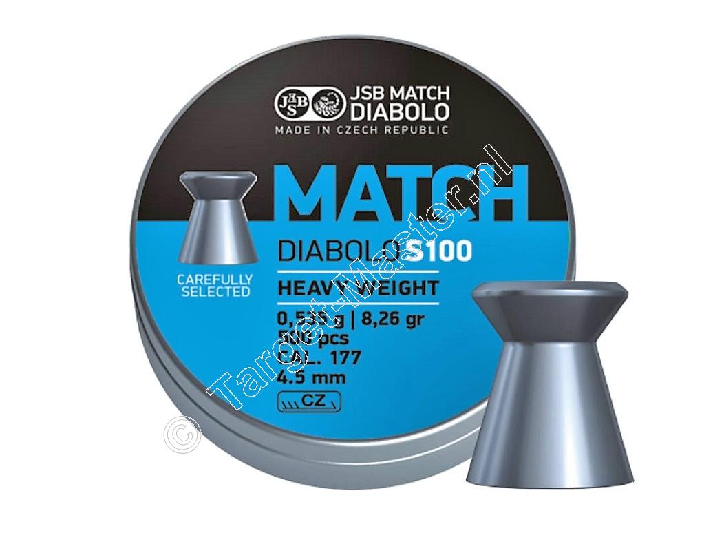 JSB Match S100 Heavy Weight 4.50mm Luchtdruk Kogeltjes blikje 500